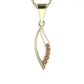 BG přívěs vsazeny kameny:český granát  462a0 Žluté zlato - 585 Granát