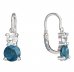 BeKid, Gold kids earrings -857 - Switching on: Brizura 0-3 roky, Metal: White gold 585, Stone: Light blue cubic zircon