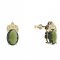 BG garnet earring 961-03 - Metal: Silver 925 - rhodium, Stone: Moldavit and garnet