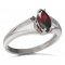 BG prsten oválný kámen 483-V - Kov: Stříbro 925 - rhodium, Kámen: Granát