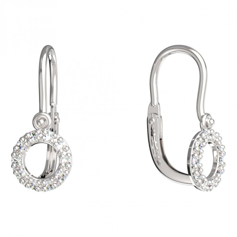 BeKid dětské náušnice 836 Bílé zlato - 585 Diamant