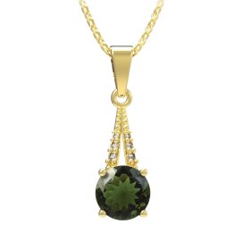 BG přívěs kruhového tvaru 474-G Stříbro 925 - rhodium Granát