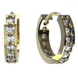 BG zlaté náušnice 807 Žluté zlato - 585 Diamant