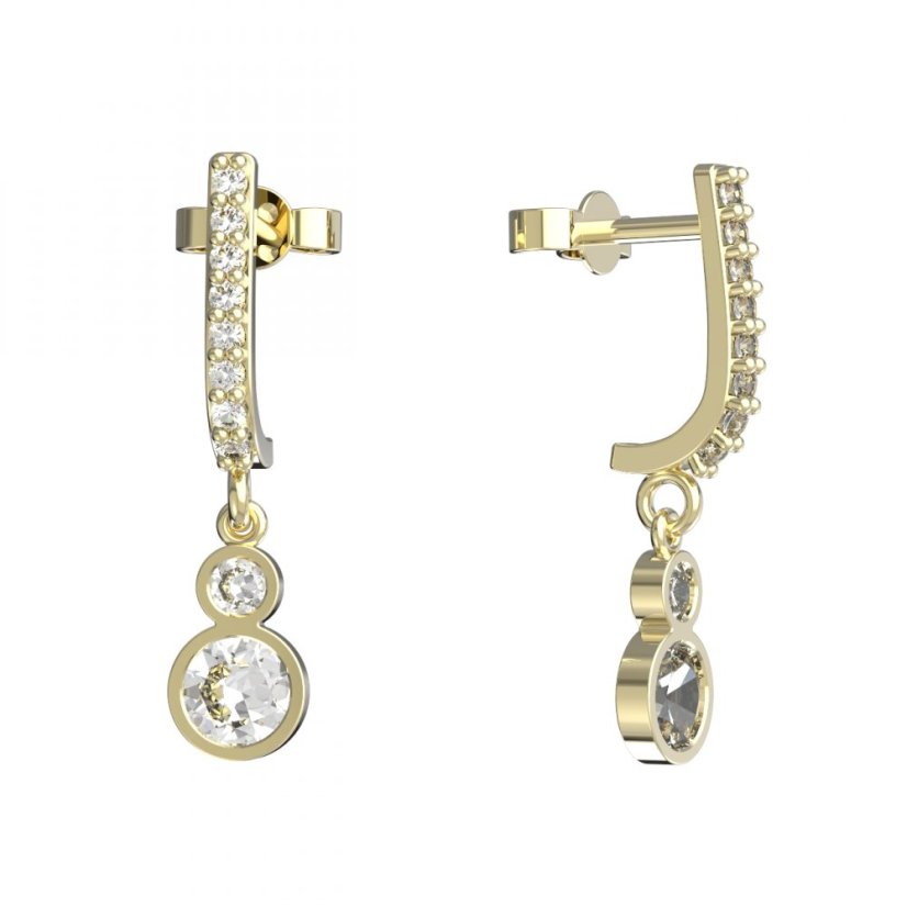 BeKid dětské náušnice 864 Žluté zlato - 585 Diamant
