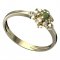 BG vltavínový prsten 878L - Kov: Bílé zlato 585, Kámen: Vltavín a  kubický zirkon