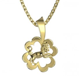 BG zlatý přívěsek 041 lev Žluté zlato - 585