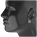 BG earring oval 249-07 - Metal: Silver 925 - rhodium, Stone: Garnet