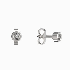 BG zlaté náušnice 768 Bílé zlato - 585 Diamant