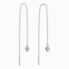 BG zlaté náušnice 780 Bílé zlato - 585 Diamant