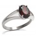 BG ring oval stone 478-V - Metal: Silver 925 - rhodium, Stone: Garnet