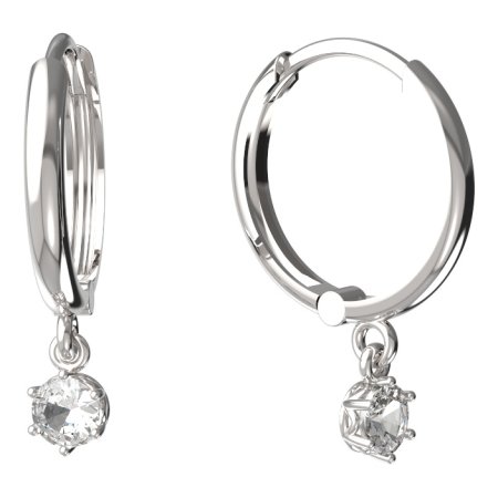 BeKid dětské náušnice 1293 Bílé zlato - 585 Diamant