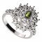 BG ring 009-Z oval - Metal: Silver 925 - rhodium, Stone: Garnet