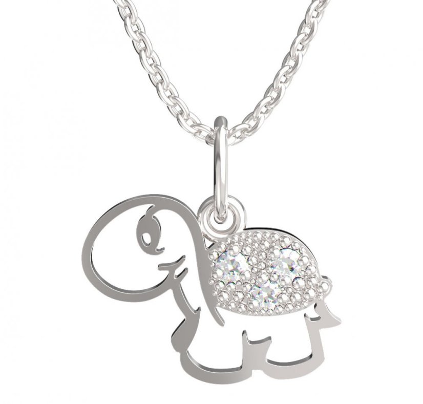 BeKid dětský přívěšek želvička 1187 Bílé zlato - 585 Diamant