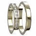 BG zlatý snubní prsten SN14 - Kov: Žluté zlato 585, Kámen: Bílý kubický zirkon