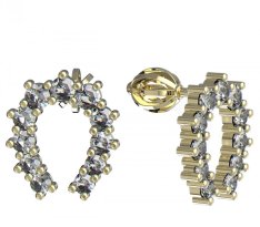 Bg náušnice 001 Žluté zlato - 585 Diamant