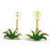 BeKid Gold earrings components - Grass - Metal: Yellow gold 585, Stone: White cubic zircon