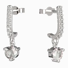 BG zlaté náušnice 783 Bílé zlato - 585 Diamant