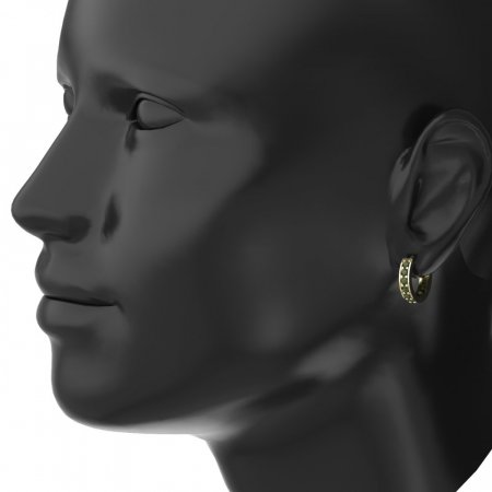 BG garnet earring 807 - Metal: Silver 925 - rhodium, Stone: Garnet