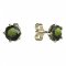 BG moldavit earrings -875 - Switching on: Puzeta, Metal: Yellow gold 585, Stone: Moldavite