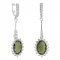 BG earring oval 507-B94 - Metal: Silver 925 - rhodium, Stone: Garnet