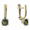 BG moldavit earrings -558 - Switching on: Hanger clip A, Metal: Yellow gold 585, Stone: Moldavite