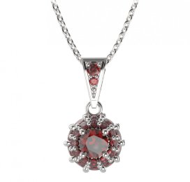 BG přívěs kulatý 751-1 Stříbro 925 - rhodium Granát