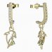 BeKid, Gold kids earrings -1183 - Switching on: Pendant hanger, Metal: Yellow gold 585, Stone: Green cubic zircon