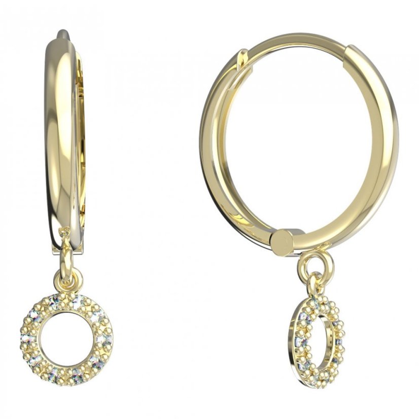 BeKid dětské náušnice 836 Žluté zlato - 585 Diamant