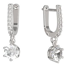 BG zlaté náušnice 1295 Bílé zlato - 585 Diamant