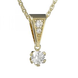 BG zlatý přívěšek 870 Žluté zlato - 585 Diamant
