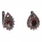 BG náušnice s centrálním oválným kamenem 516-90 - Kov: Stříbro 925 - rhodium, Kámen: Granát
