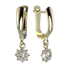 BG zlaté náušnice 886 Žluté zlato - 585 Diamant