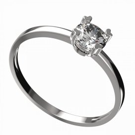 BG zlatý diamantový prstýnek 885 C Bílé zlato - 585 Diamant lab-grown