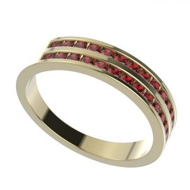 BG granátový prsten 658 Stříbro 925 - pozlacené Granát