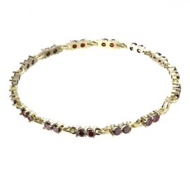 BG náramek 196 Stříbro 925 - pozlacené Granát