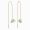 BeKid, Gold kids earrings -1159 - Switching on: Pendant hanger, Metal: White gold 585, Stone: Pink cubic zircon
