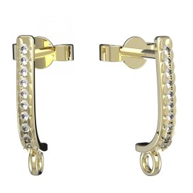 BG zlatý závěs dámské náušnice /89 Žluté zlato - 585 Diamant