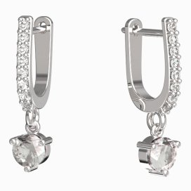 BG zlaté diamantové náušnice 782 Bílé zlato - 585 Diamant lab-grown