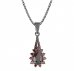 BG pendant drop stone  509-G - Metal: Silver 925 - rhodium, Stone: Garnet
