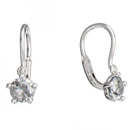 BeKid dětské náušnice 874 Bílé zlato - 585 Diamant