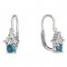 BeKid, Gold kids earrings -159 - Switching on: Brizura 0-3 roky, Metal: White gold 585, Stone: Light blue cubic zircon