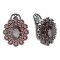 BG  earring 280-R7 oval - Metal: Silver 925 - rhodium, Stone: Garnet
