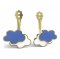 BeKid Gold earrings components -   Clouds - Metal: Yellow gold 585, Stone: White cubic zircon