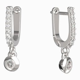 BeKid dětské náušnice 732 Bílé zlato - 585 Diamant