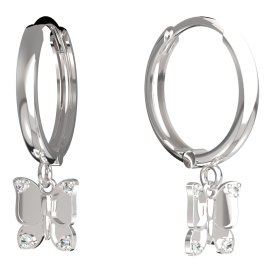 BeKid dětské náušnice motýlek 845 Bílé zlato - 585 Diamant