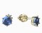 BeKid dětské náušnice 1295 - Zapínání: Puzeta, Kov: Bílé zlato 585, Kámen: Světle modrý kubický zirkon