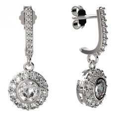 BG zlaté diamantové náušnice -  744 Bílé zlato - 585 Diamant lab-grown