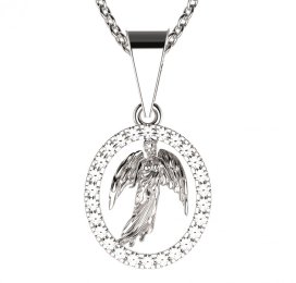 BeKid dětský přívěšek anděl 1177 Bílé zlato - 585 Diamant