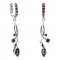BG earring oval 483-P93 - Metal: Silver 925 - rhodium, Stone: Garnet