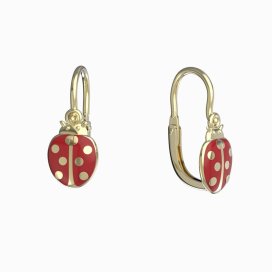 BeKid dětské náušnice beruška 1206 Žluté zlato - 585